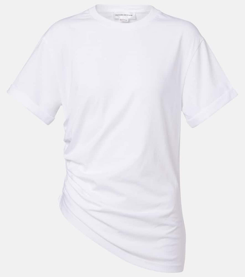 Victoria Beckham Gathered cotton jersey T-shirt