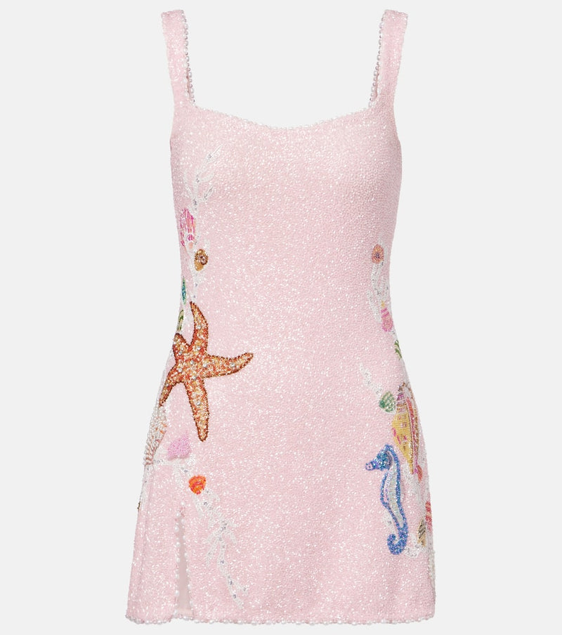 Clio Peppiatt Marina embellished minidress