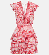 Poupette St Barth Carol floral satin minidress