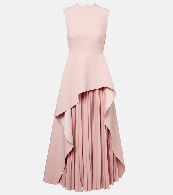 Solace London Severny pleated layered midi dress