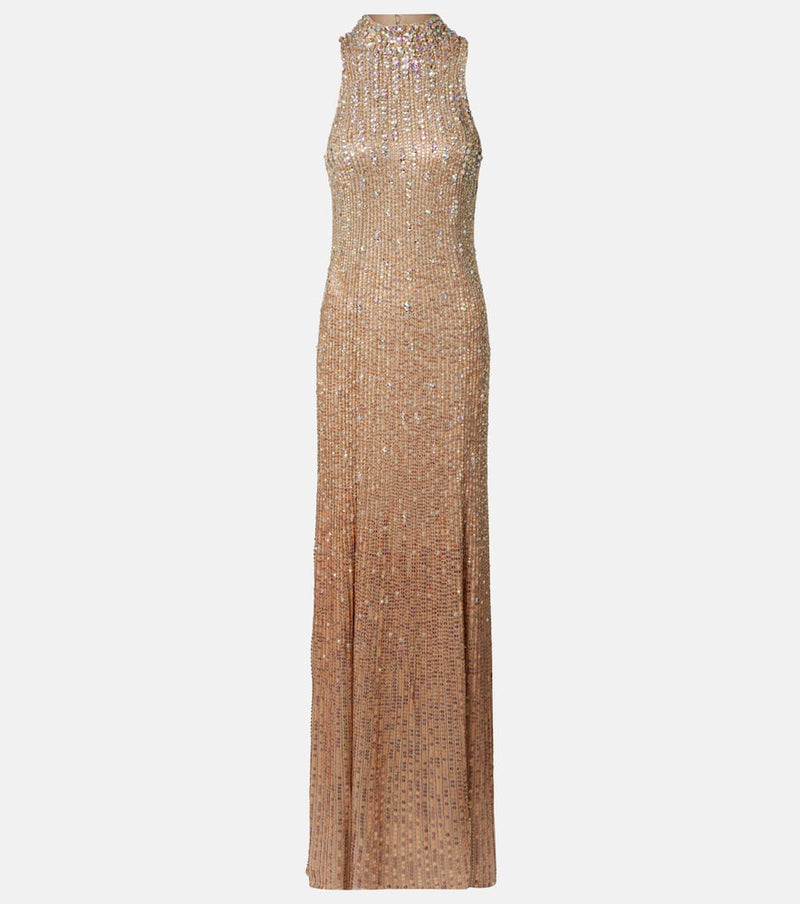 Jenny Packham Benue embellished silk gown
