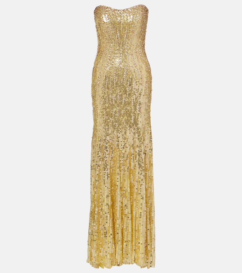 Jenny Packham Sarai sequined corset gown