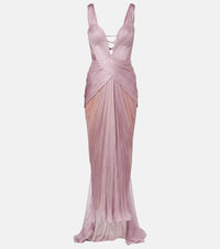 Maria Lucia Hohan Corinna pleated silk gown