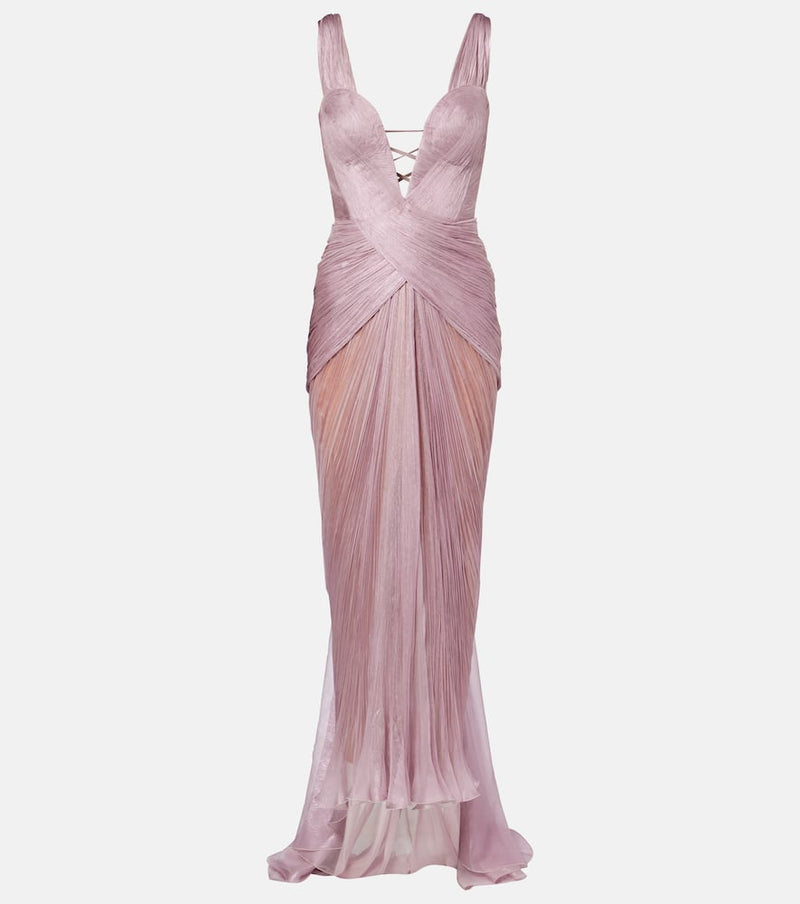 Maria Lucia Hohan Corinna pleated silk gown