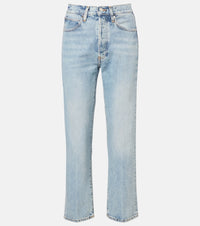 Frame The Vertical Crop high-rise straight jeans
