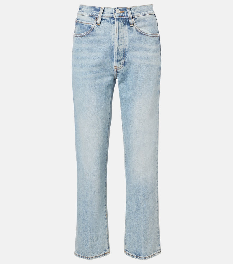 Frame The Vertical Crop high-rise straight jeans