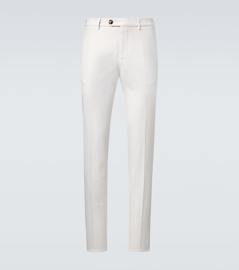 Brunello Cucinelli Cotton gabardine slim pants