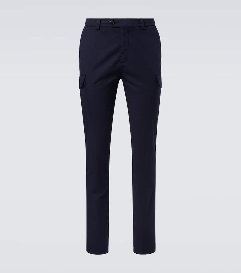 Brunello Cucinelli Cotton-blend slim pants