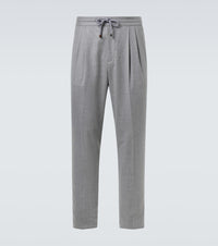 Brunello Cucinelli Virgin wool flannel straight pants