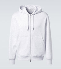 Brunello Cucinelli Cotton-blend jersey zip-up hoodie