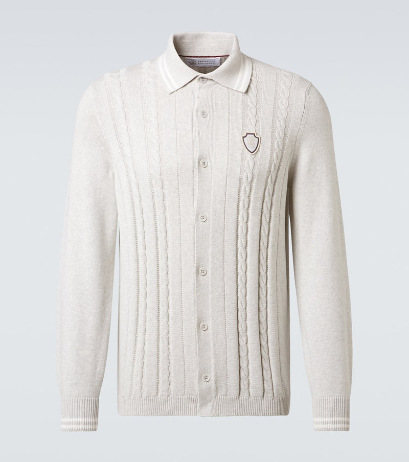 Brunello Cucinelli Cable-knit cotton cardigan