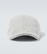 Brunello Cucinelli Embroidered virgin wool flannel cap