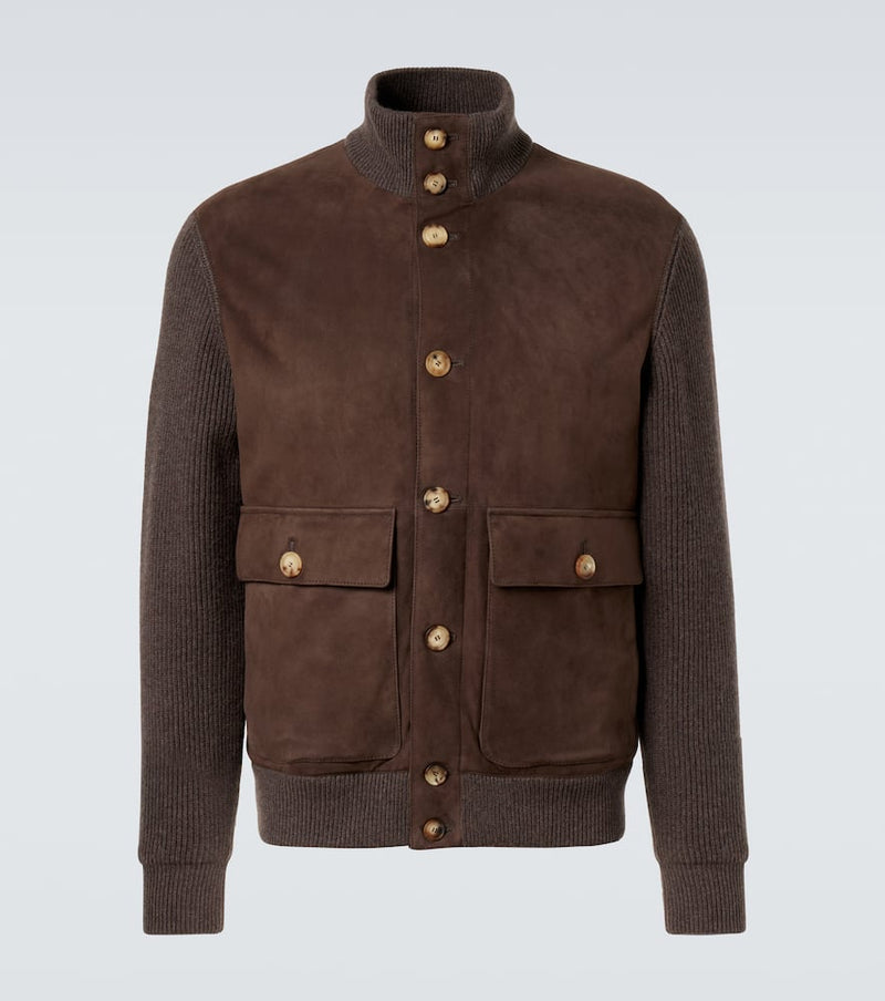 Brunello Cucinelli Suede and cashmere blouson