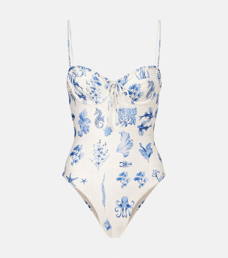 Agua by Agua Bendita Ebano printed swimsuit
