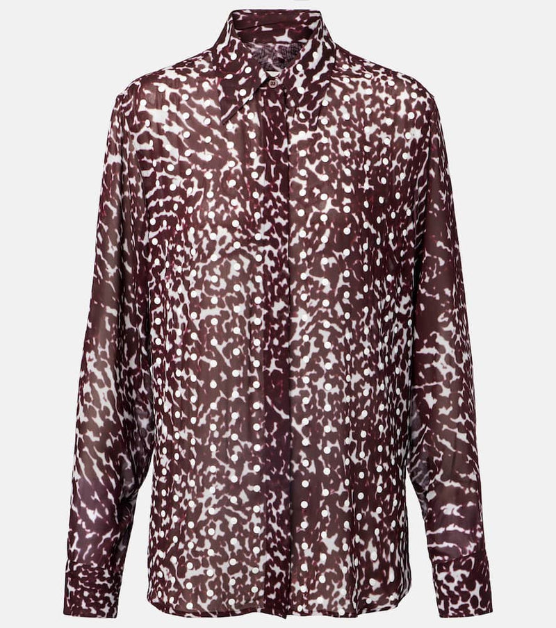 Dries Van Noten Semi-sheer zebra-print shirt