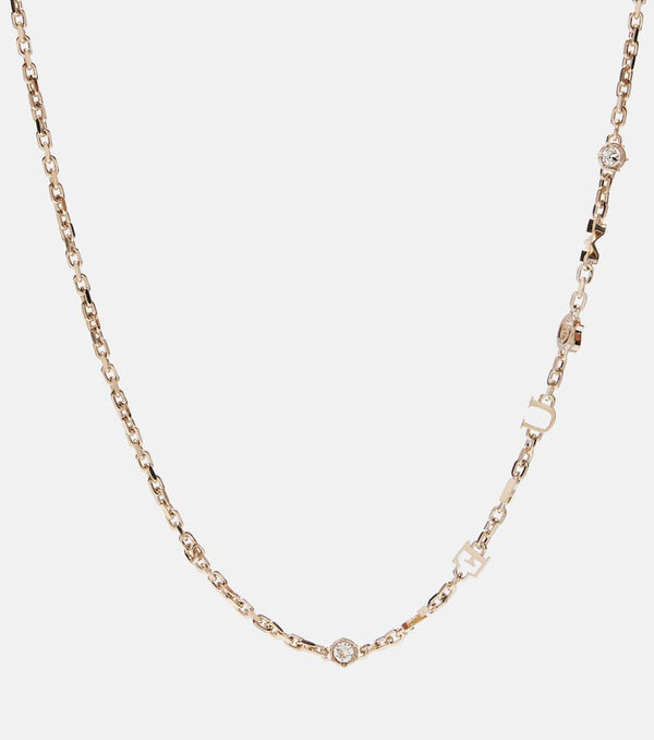 McQueen Embellished logo necklace