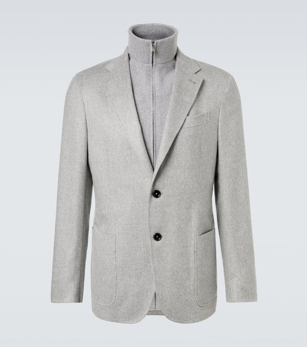 Zegna Layered cashmere blazer