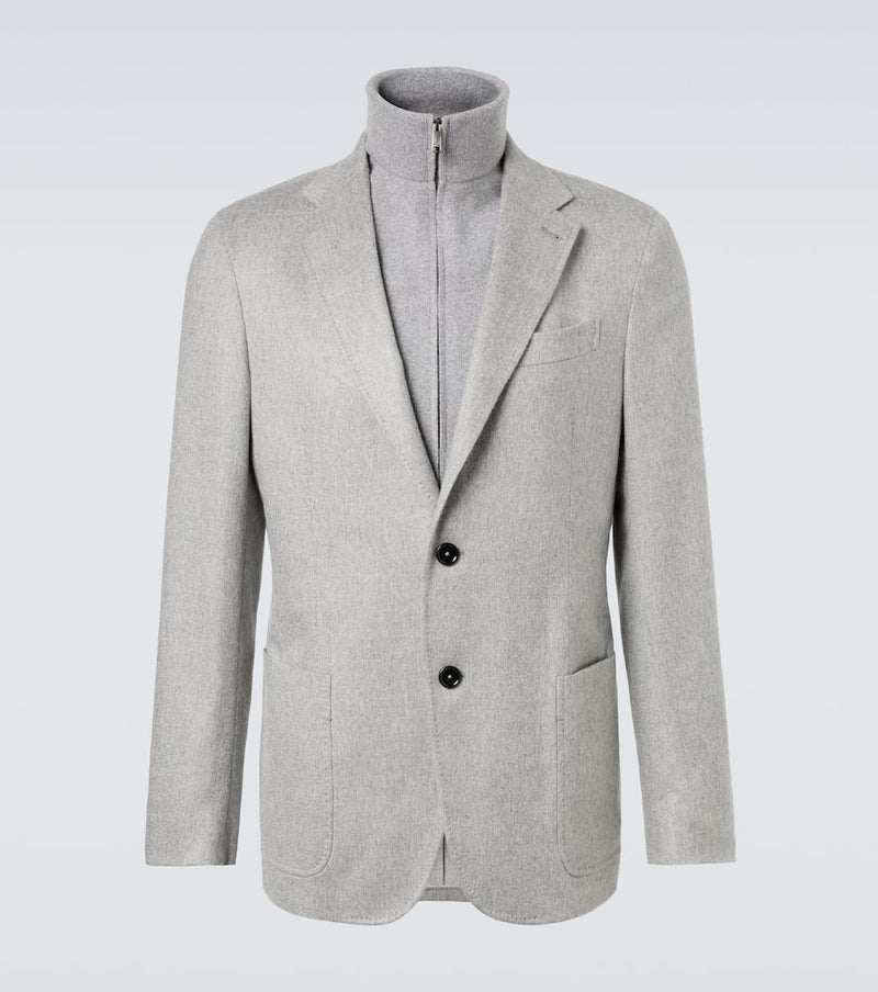 Zegna Layered cashmere blazer