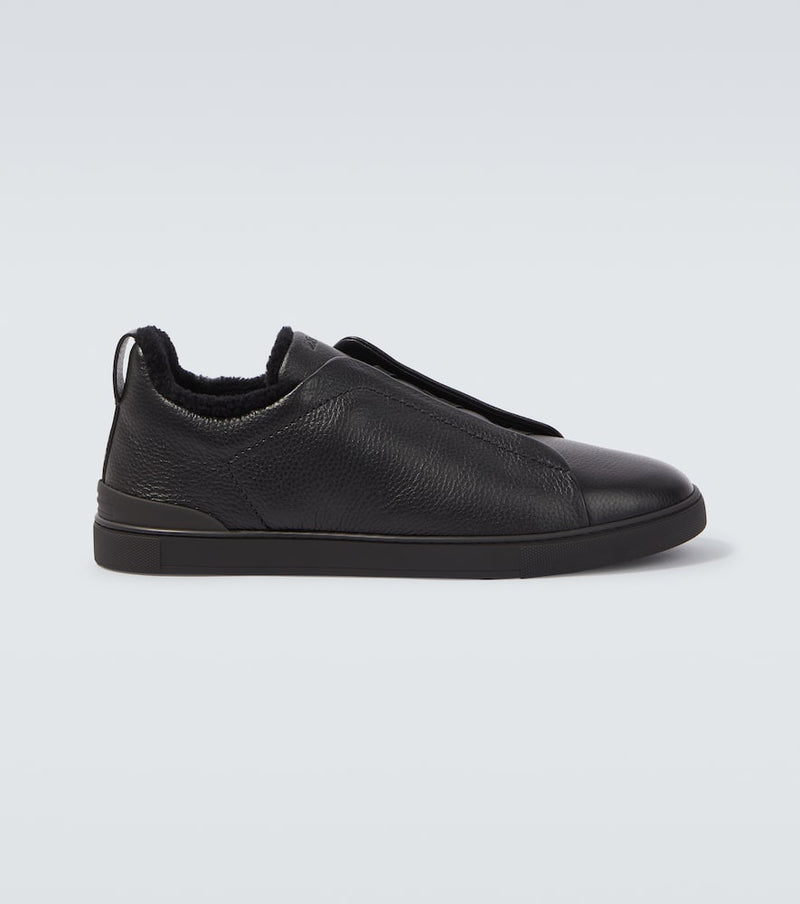 Zegna Triple Stitch leather sneakers