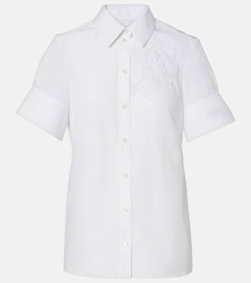 Erdem Embroidered cotton poplin shirt