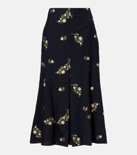 Erdem Floral jacquard midi skirt
