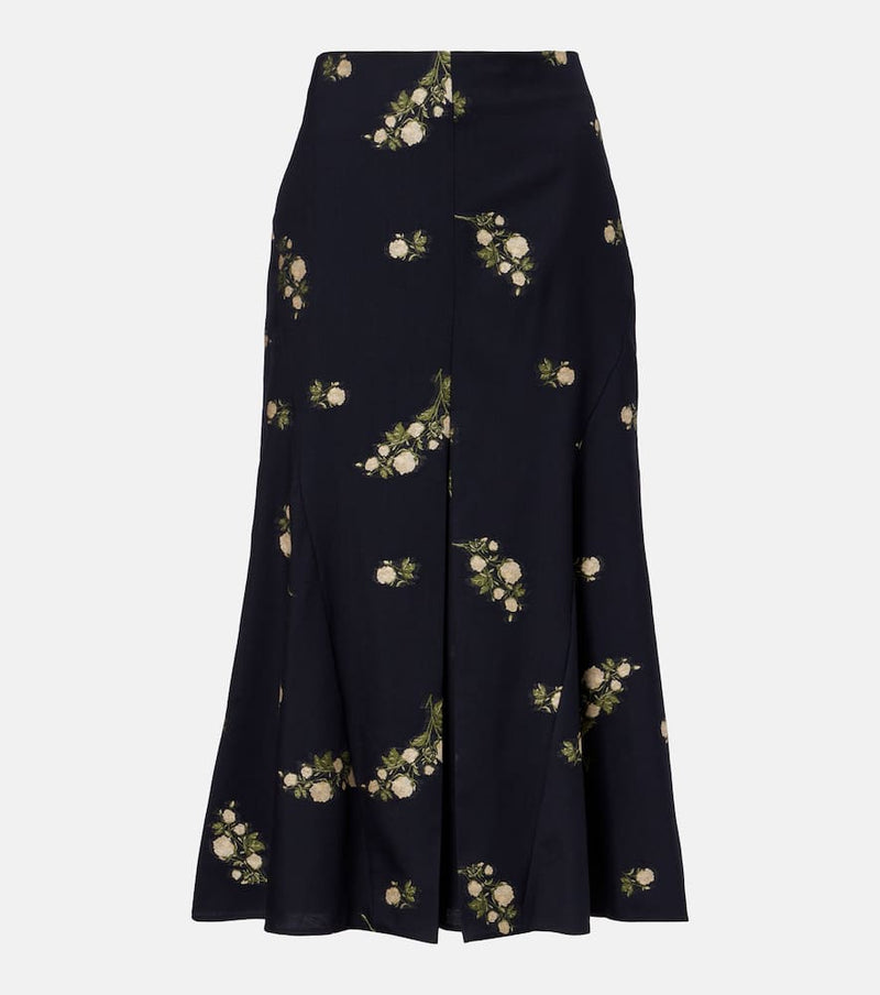 Erdem Floral jacquard midi skirt