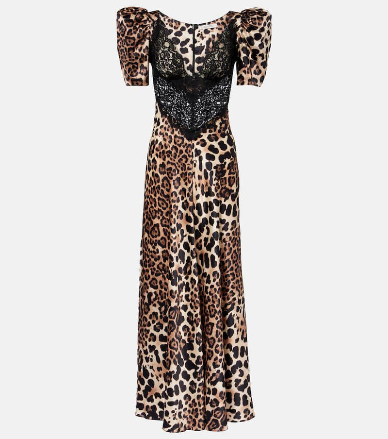 Rodarte Leopard-print silk satin maxi dress