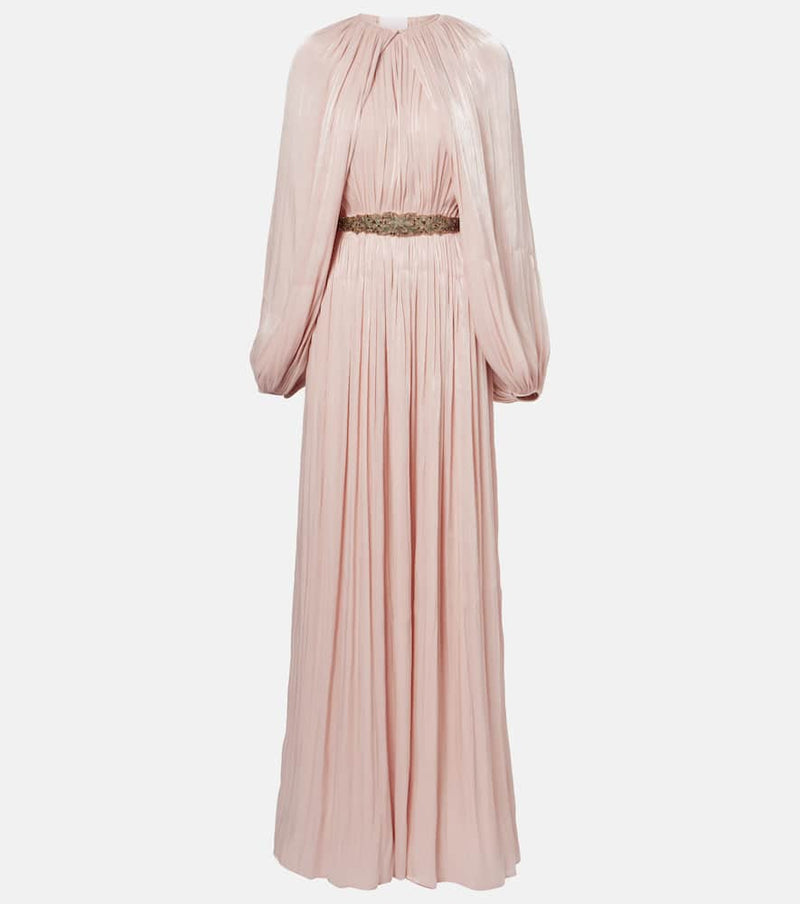 Costarellos Jazmin georgette lame gown