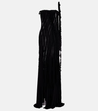 Blumarine Draped one-shoulder gown