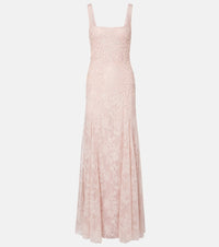 Costarellos Elysia embellished lace gown