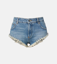 Blumarine Embellished denim shorts