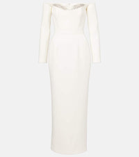 The New Arrivals Ilkyaz Ozel Bridal Farah embellished off-shoulder midi dress