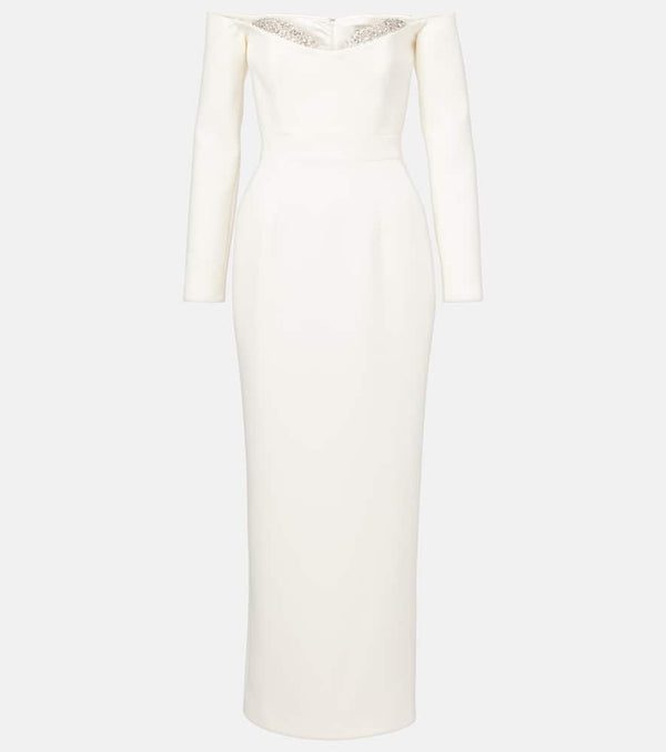The New Arrivals Ilkyaz Ozel Bridal Farah embellished off-shoulder midi dress