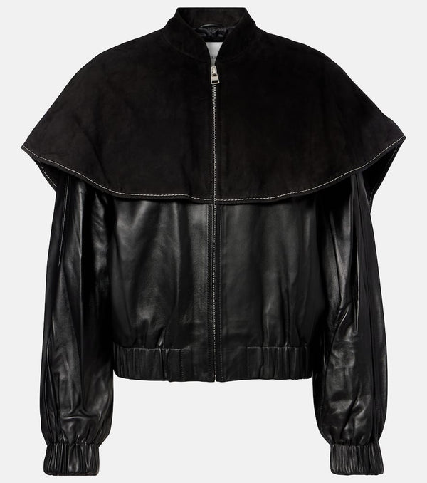 JW Anderson Caped leather jacket