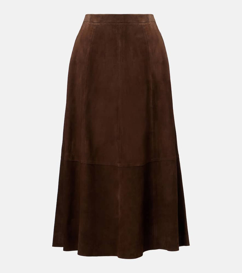 Vince Suede midi skirt