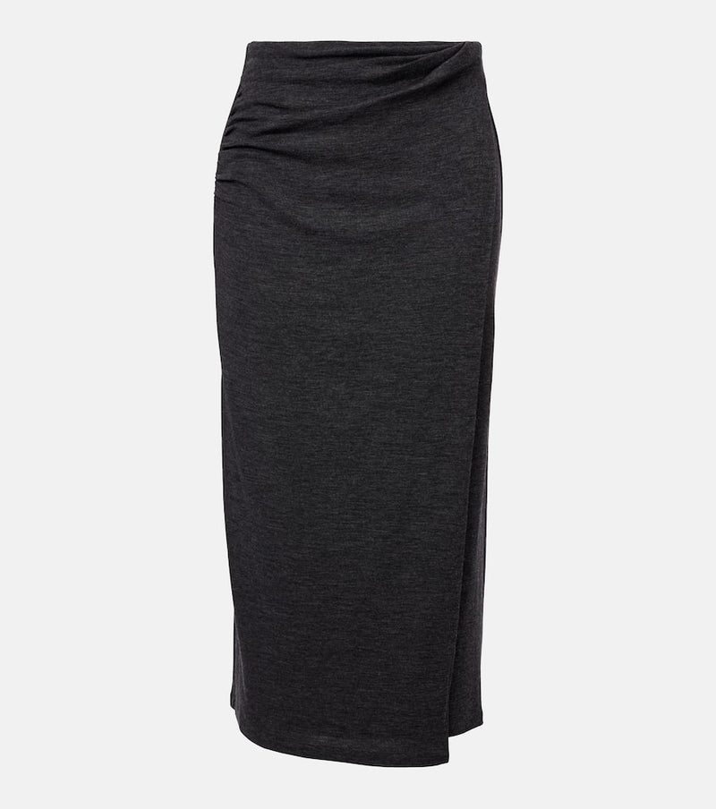 Vince Draped midi skirt