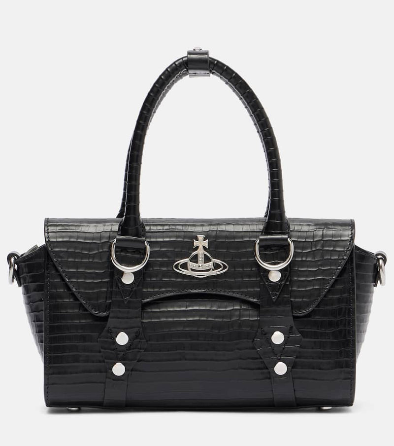 Vivienne Westwood Bettina Mini croc-effect leather tote bag