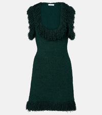 Ferragamo Fringed silk-blend minidress