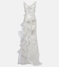 Maticevski Refraction sequined ruffled gown