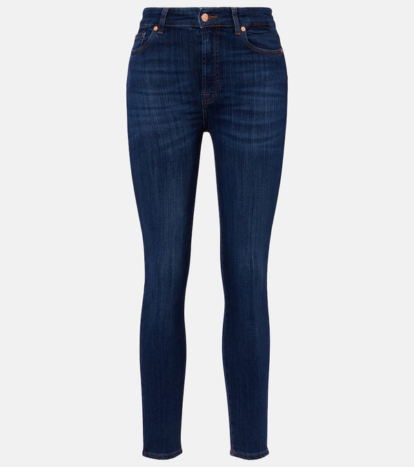 7 For All Mankind Aubrey high-rise cropped skinny jeans