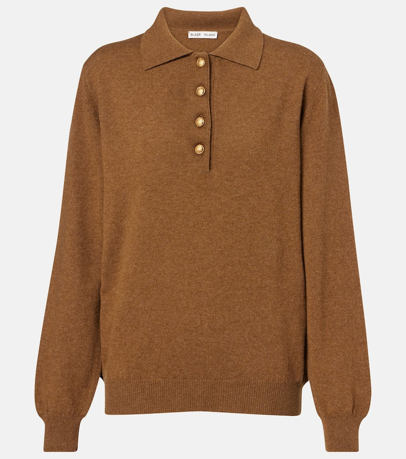Blaze Milano Highland wool and cashmere polo shirt