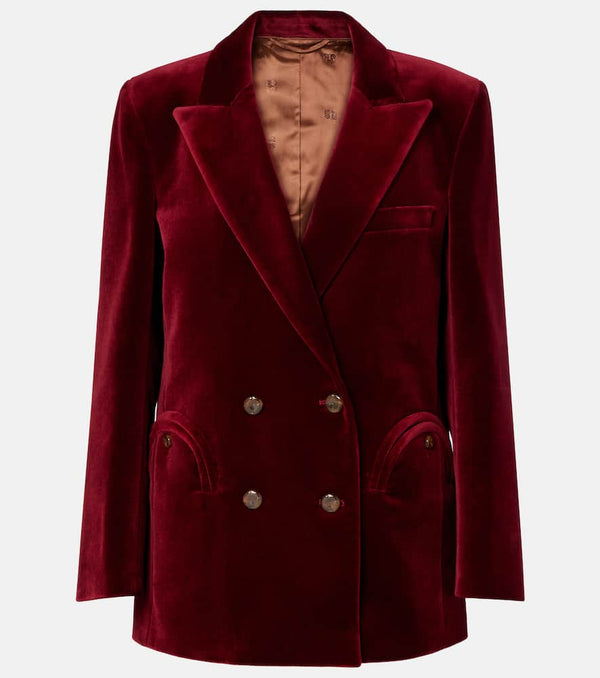 Blaze Milano Everynight double-breasted cotton velvet blazer