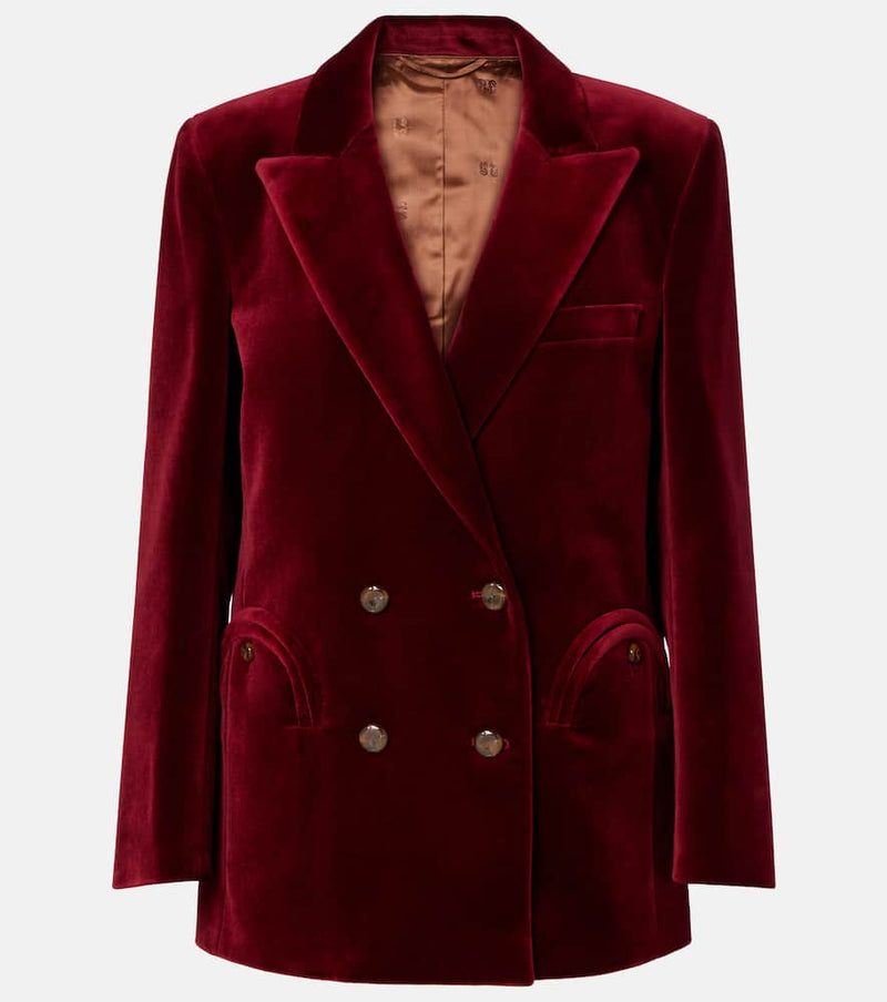 Blaze Milano Everynight double-breasted cotton velvet blazer