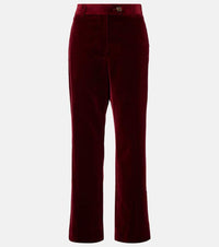 Blaze Milano Nana cotton velvet straight pants