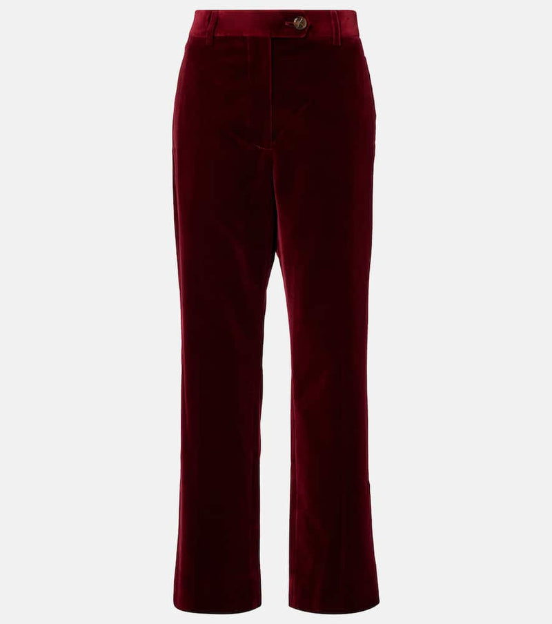 Blaze Milano Nana cotton velvet straight pants