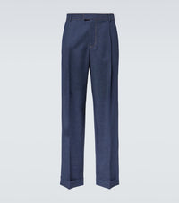 Bottega Veneta Wool drill wide-leg pants