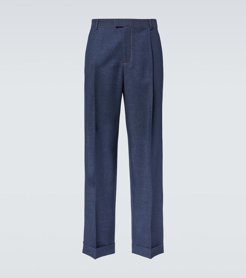 Bottega Veneta Wool drill wide-leg pants