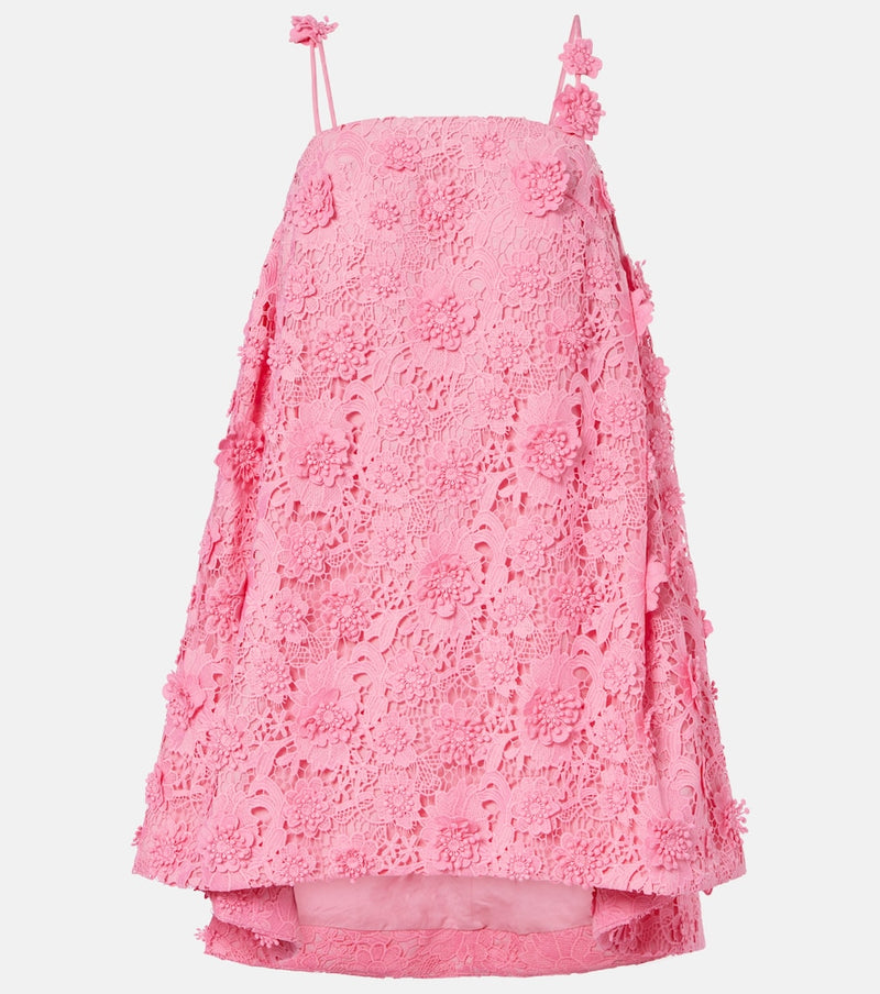 Leo Lin Fifi floral lace minidress