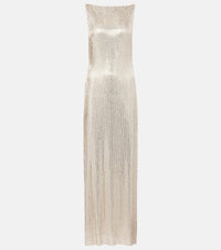 Roland Mouret Crystal-embellished mesh gown