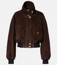 Nour Hammour Briar suede bomber jacket